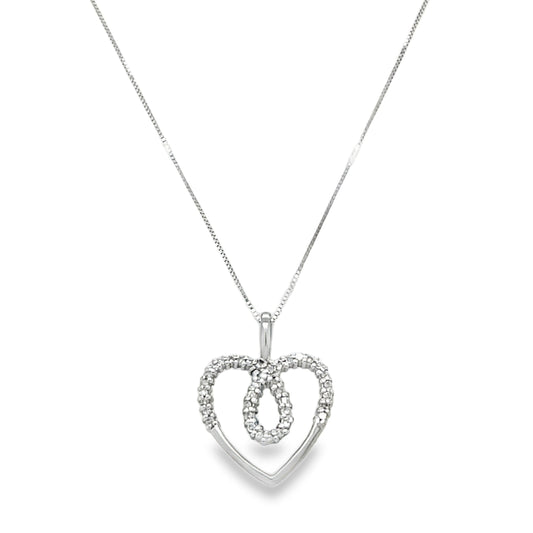 19.5 Inch Diamond Heart Necklace