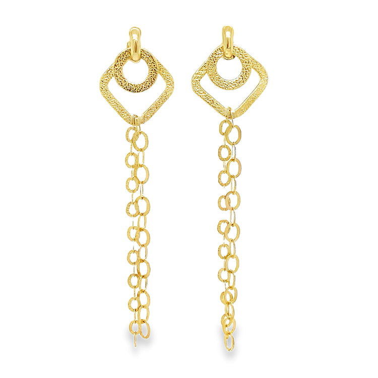 Textured Geometric Dangle Earrings