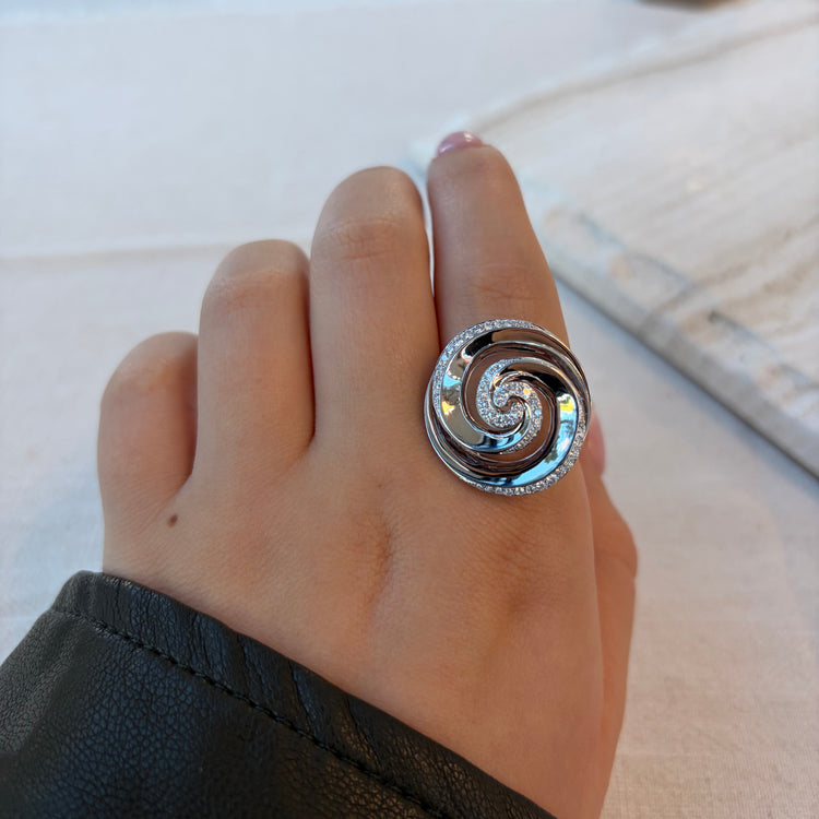 Diamond Swirl Ring