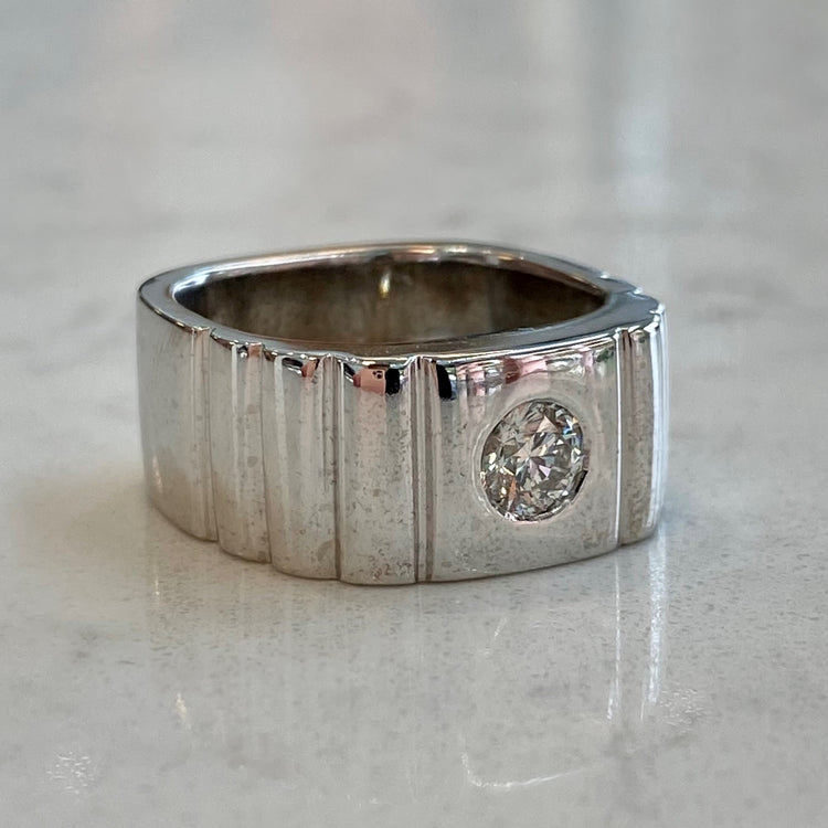 Wide Diamond Band