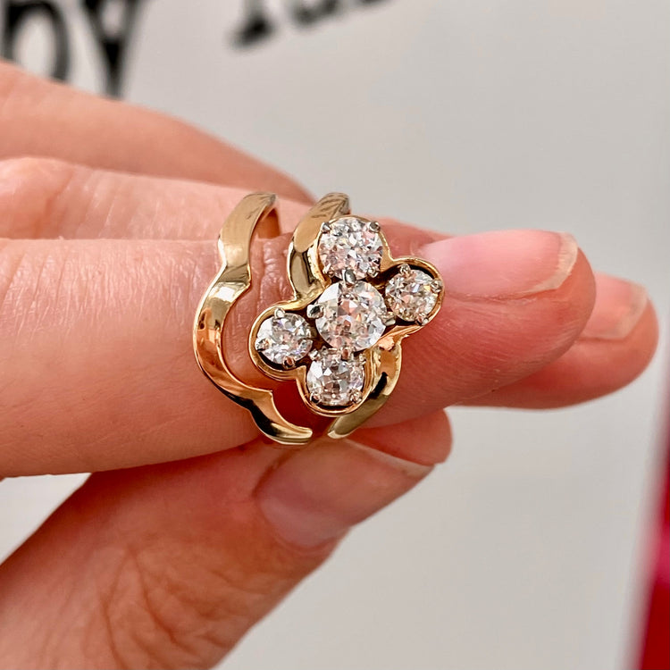 Vintage Diamond Wedding Set