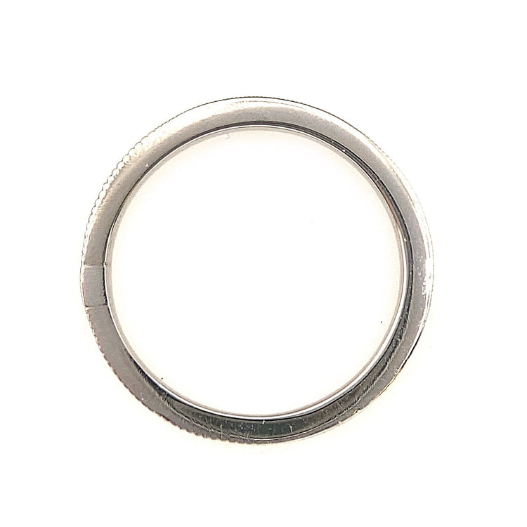 Flat Side Diamond Wedding Band