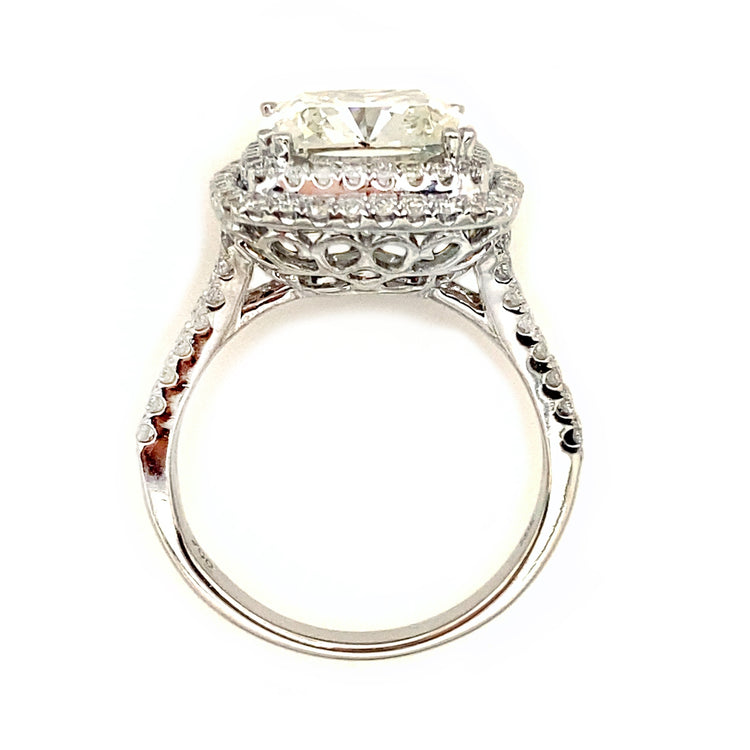 6.22TCW Double Halo Diamond Ring