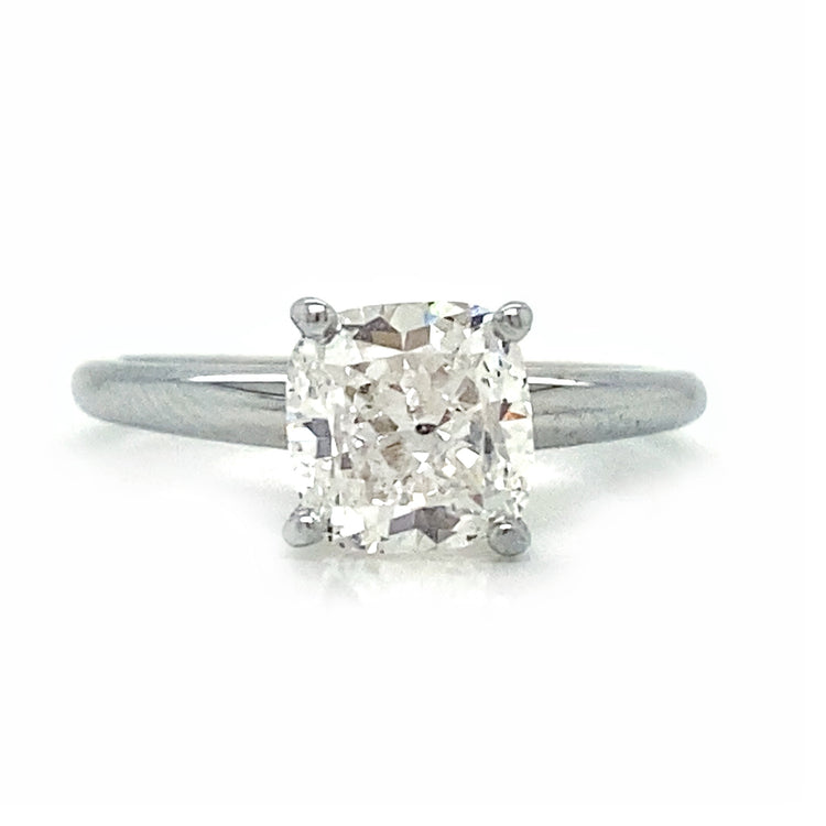 Cushion Solitaire Diamond Ring