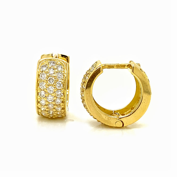 Diamond Huggie Earrings