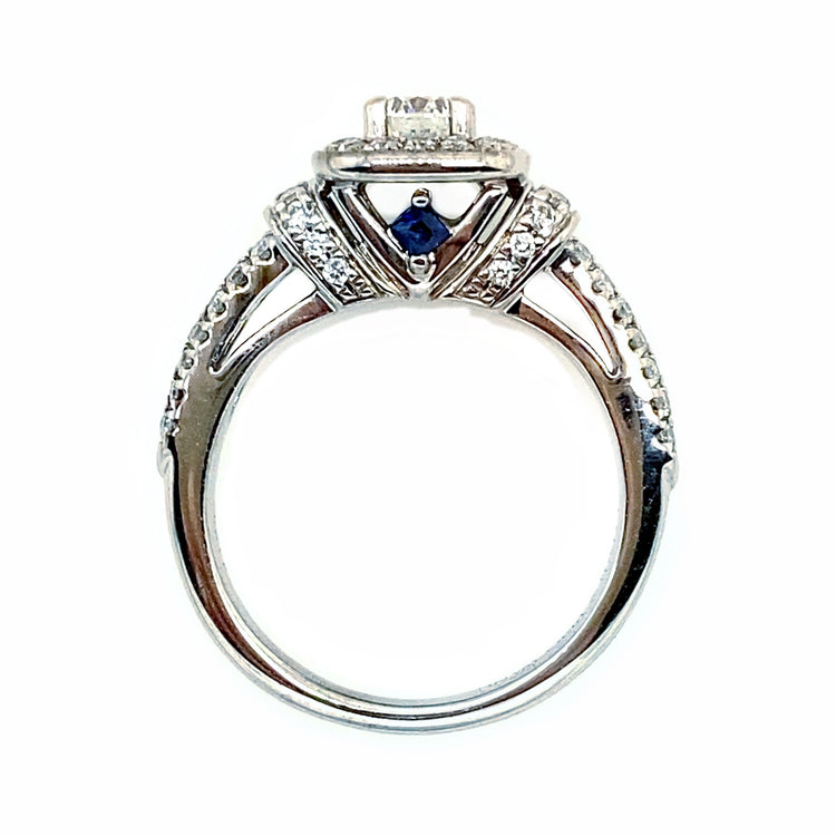 .55TCW Diamond Halo Ring
