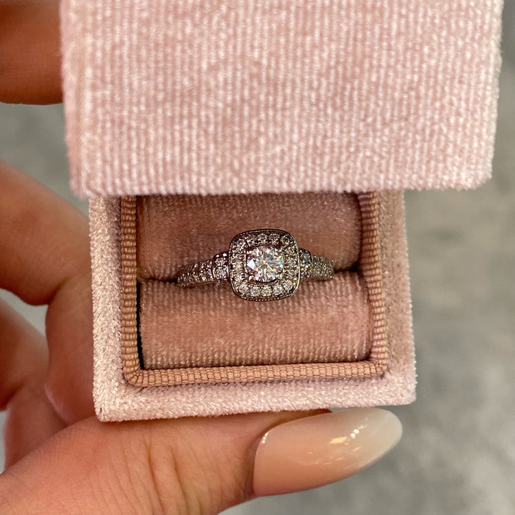 .55TCW Diamond Halo Ring