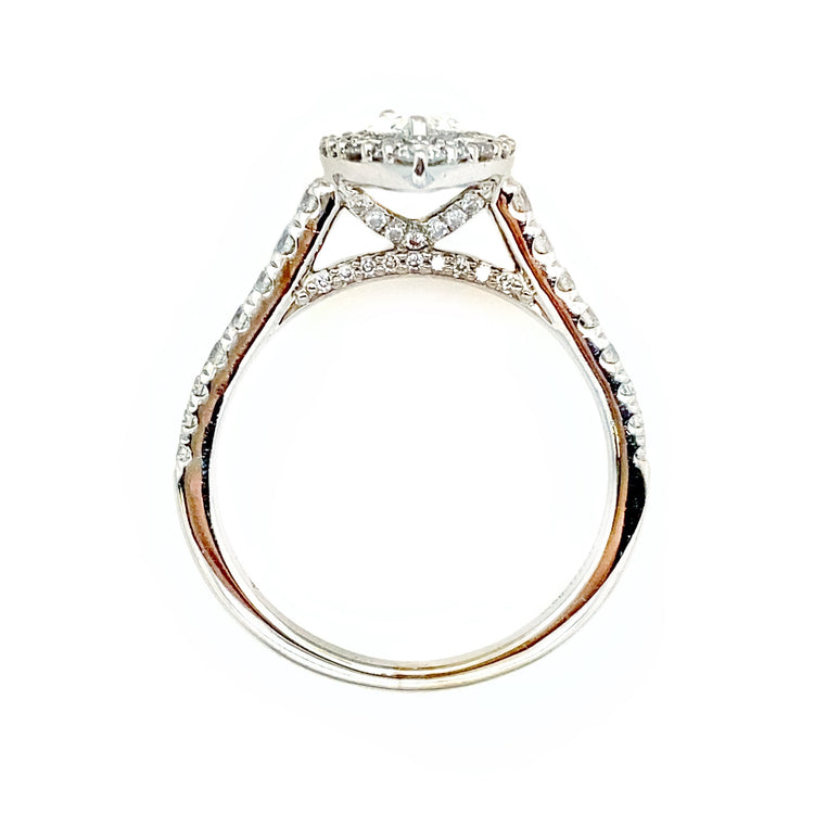 Pear Halo Ring