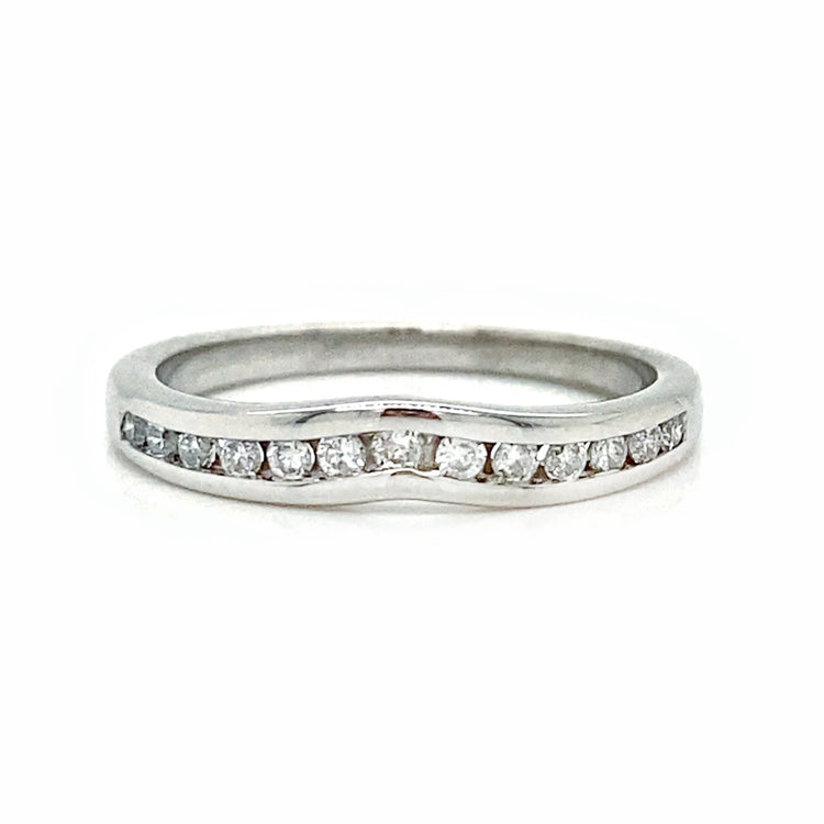 Channel Diamond Wedding Band