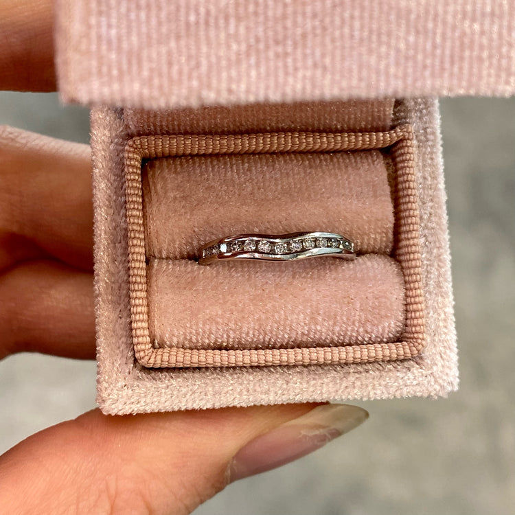Channel Diamond Wedding Band