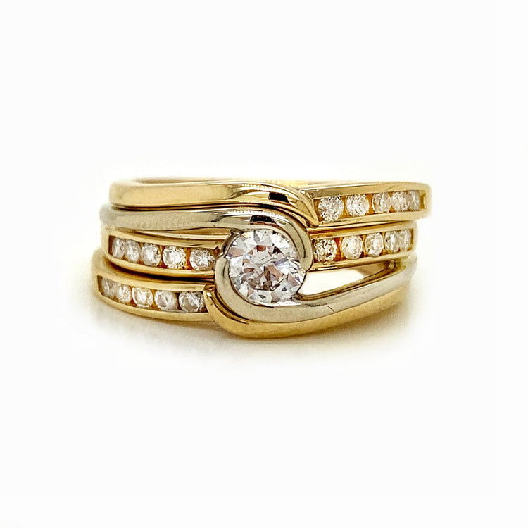.89TCW Diamond Wedding Set
