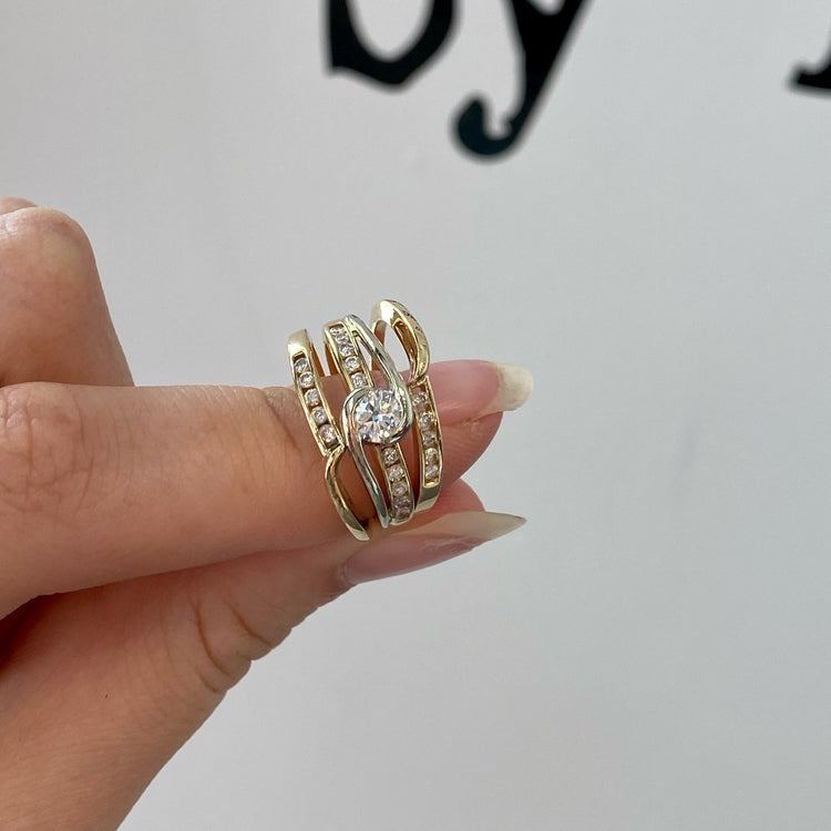 .89TCW Diamond Wedding Set