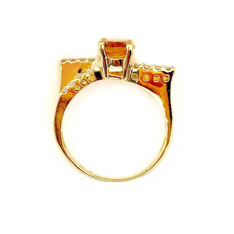 Citrine & Diamond Ring