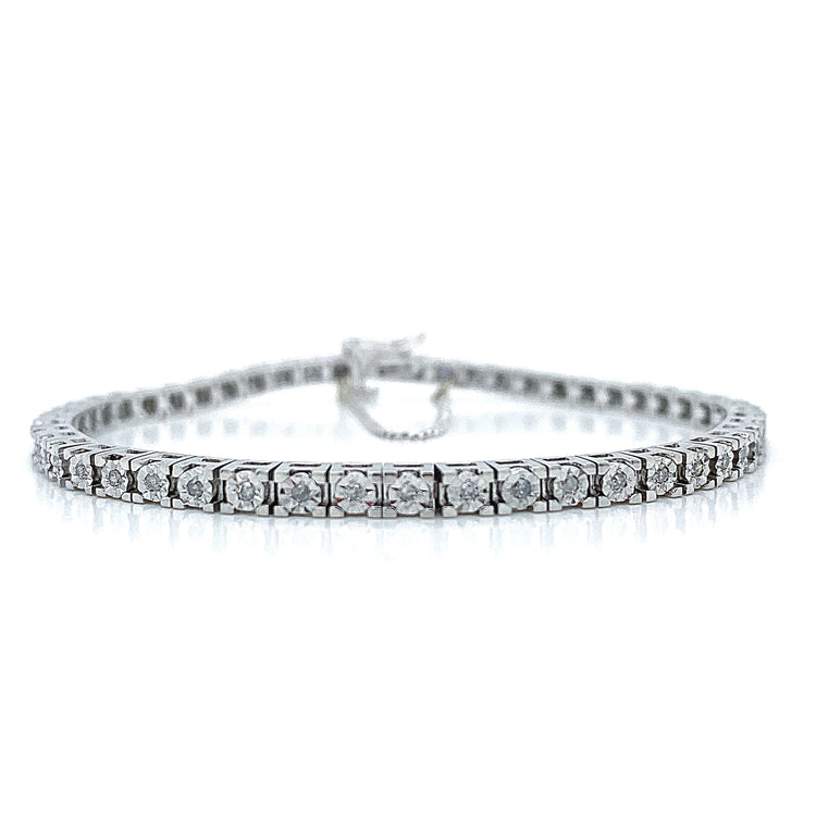 Diamond Illusion Tennis Bracelet