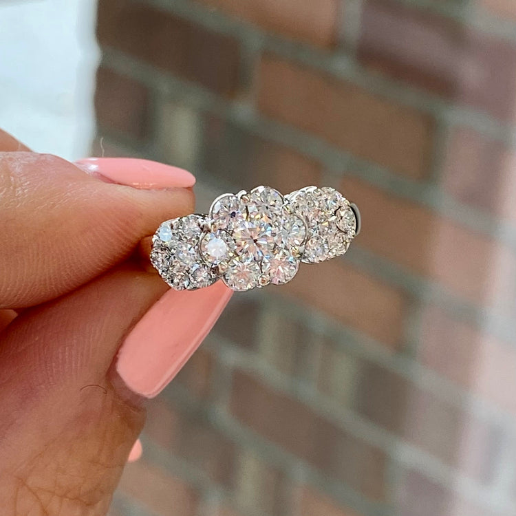 Diamond Cluster Ring