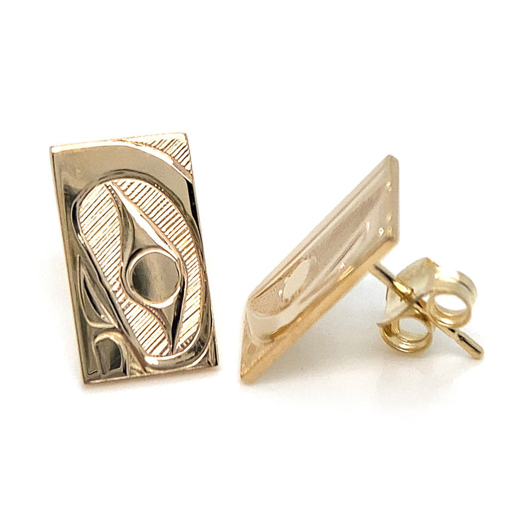Carved Raven Earrings