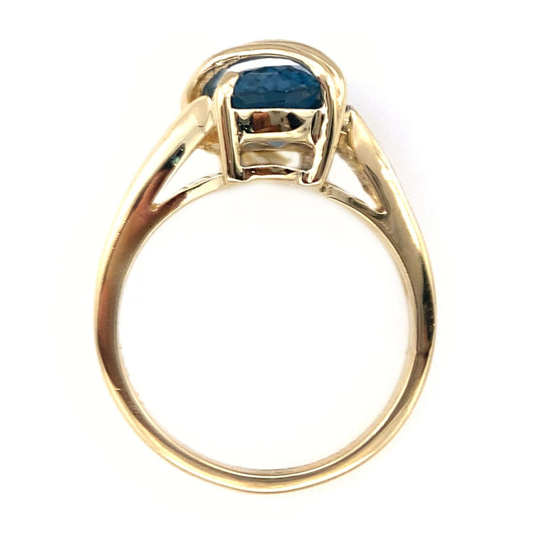 London Blue Topaz & Diamond Ring