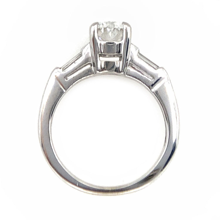 Oval & Baguette Diamond Wedding Set