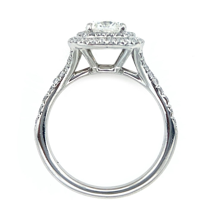 Cushion Cut Halo Diamond Ring by Tiffany & Co.