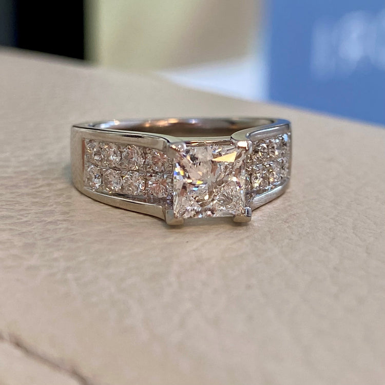 Wide Lab Grown Diamond Bridge Ring