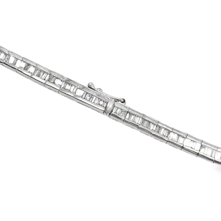 11.05TCW Baguette Diamond Eternity Necklace