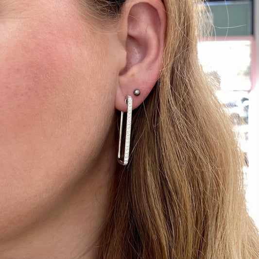 Rectangular Diamond Hoops by S. Kashi