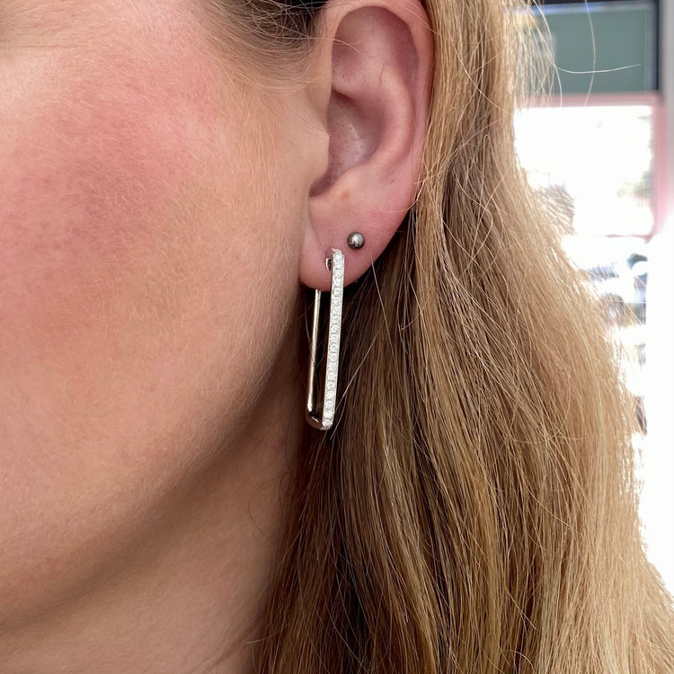 Rectangular Diamond Hoops by S. Kashi