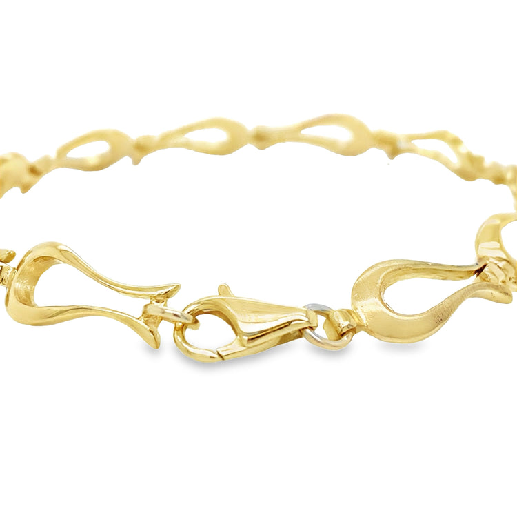Satin & Polished Open Link Bracelet