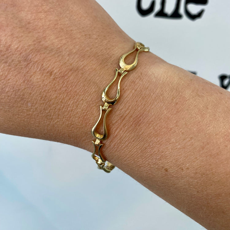 Satin & Polished Open Link Bracelet