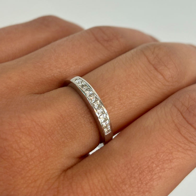 .50TCW Channel Set Princess Cut Band