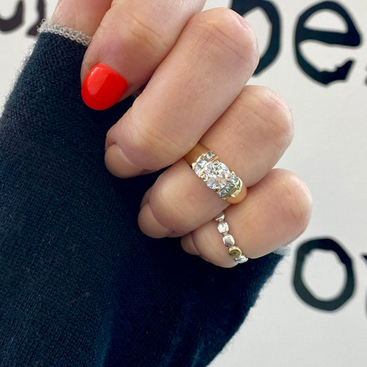 English Cut Diamond Ring