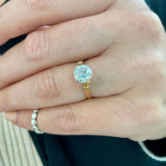 1.75CT Cathedral Diamond Solitaire Ring