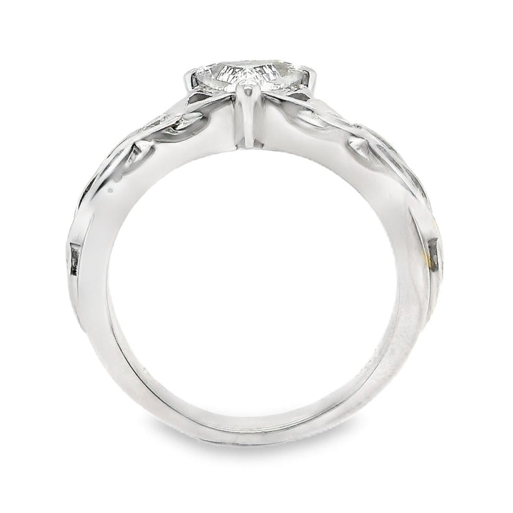 Triangle Diamond Celtic Style Diamond Ring