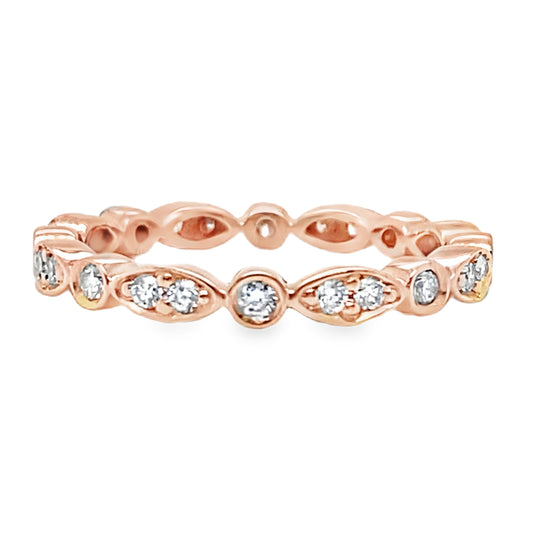 Scalloped Diamond Eternity Band