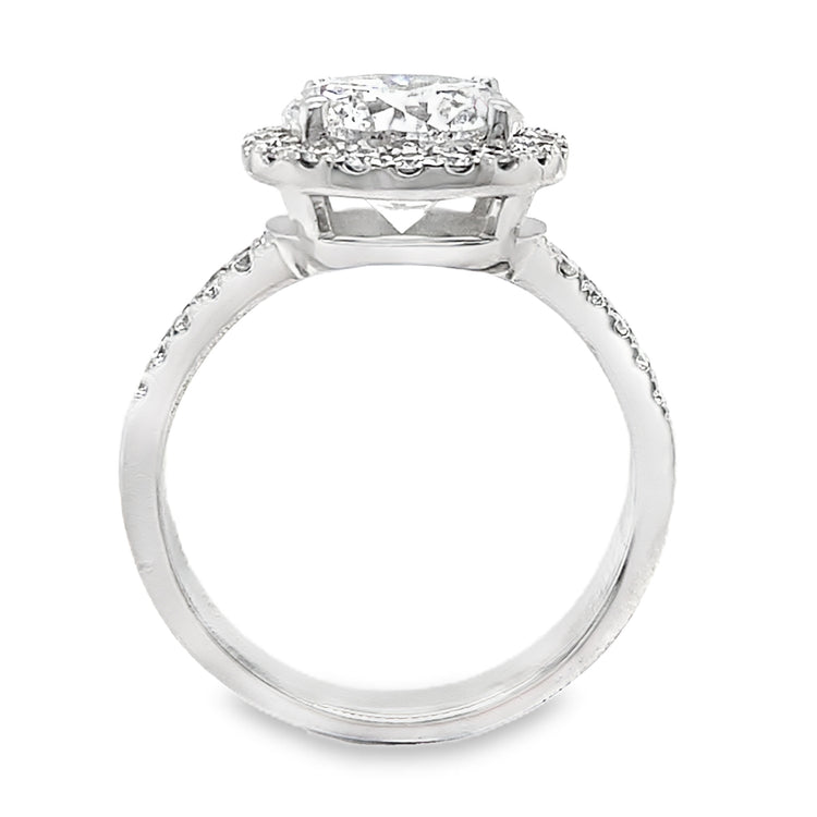 3.62TCW Diamond Halo Ring