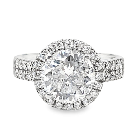 3.62TCW Diamond Halo Ring