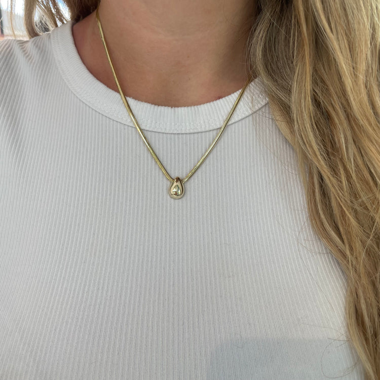 Gold Teardrop Necklace