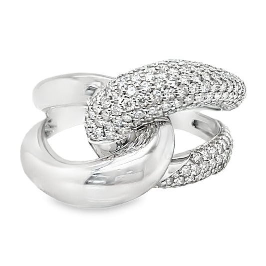 Intertwined Pave Diamond Ring by Simon G
