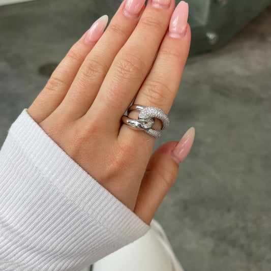 Intertwined Pave Diamond Ring by Simon G