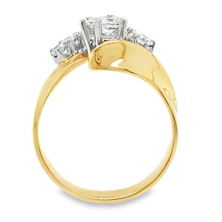 Swoop Diamond Pear Ring