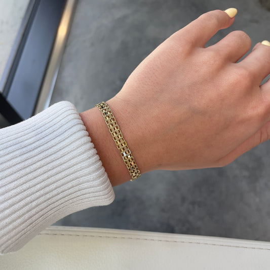 Fancy Link Mesh Bracelet