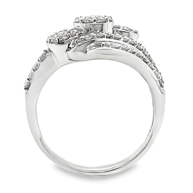 Multi Cluster Diamond Wave Ring