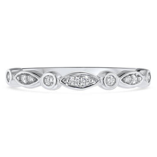 Scalloped Diamond Band