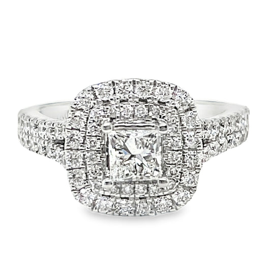 Double Halo Diamond Ring by Vera Wang