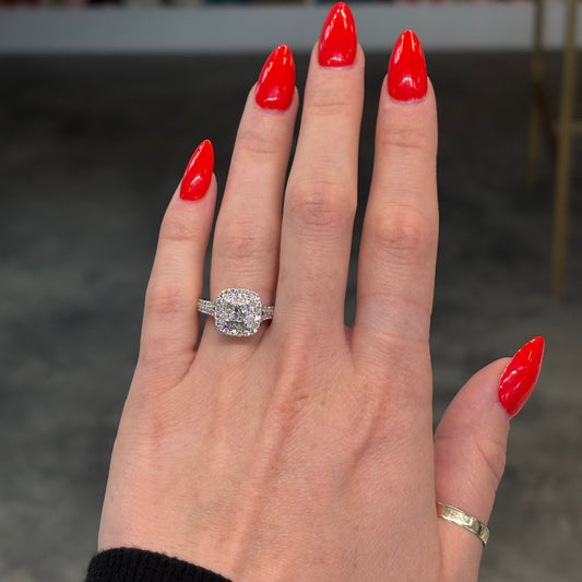 Double Halo Diamond Ring by Vera Wang