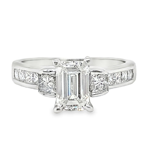 1.00TCW Emerald Cut Diamond Ring