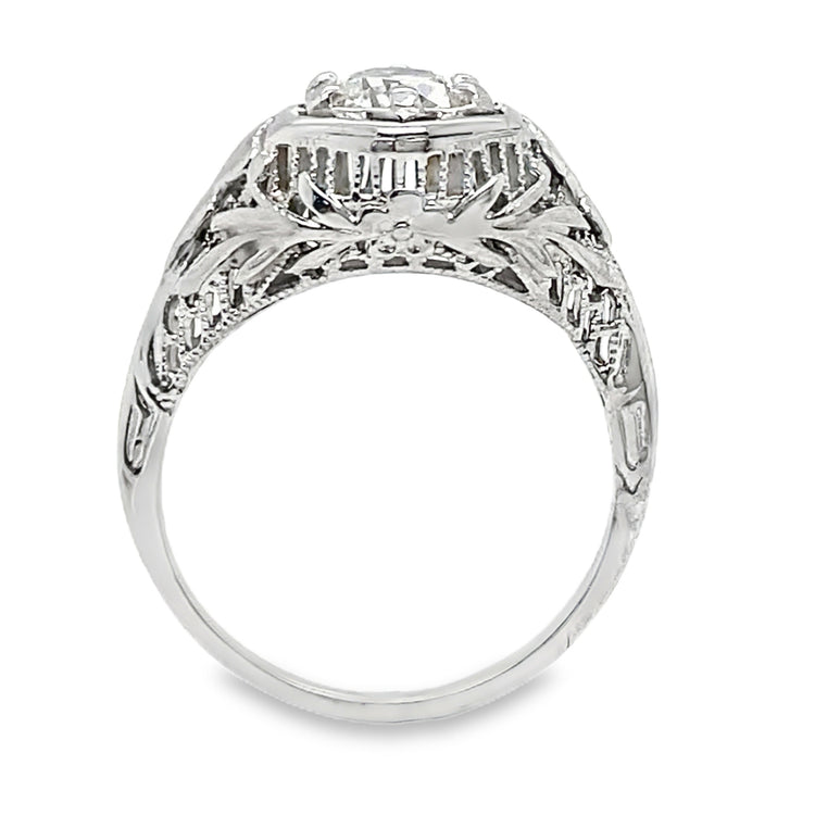 Vintage Style Filigree Diamond Ring