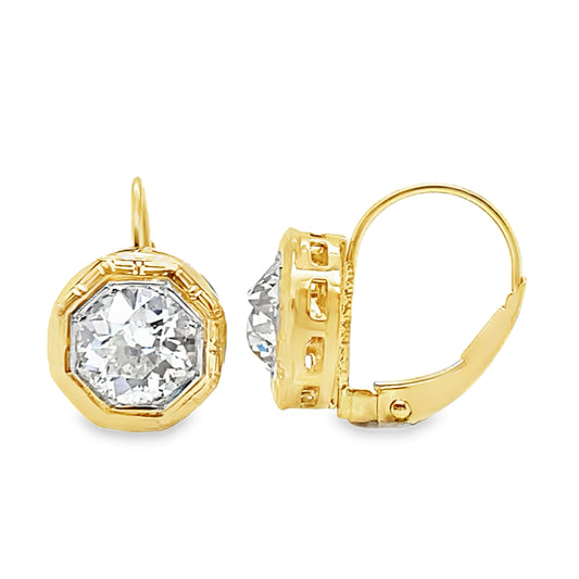1.60TCW Vintage Diamond Drop Earrings