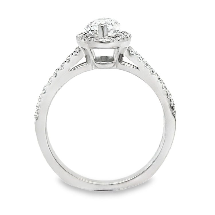 1.67TCW Marquise Halo Diamond Ring