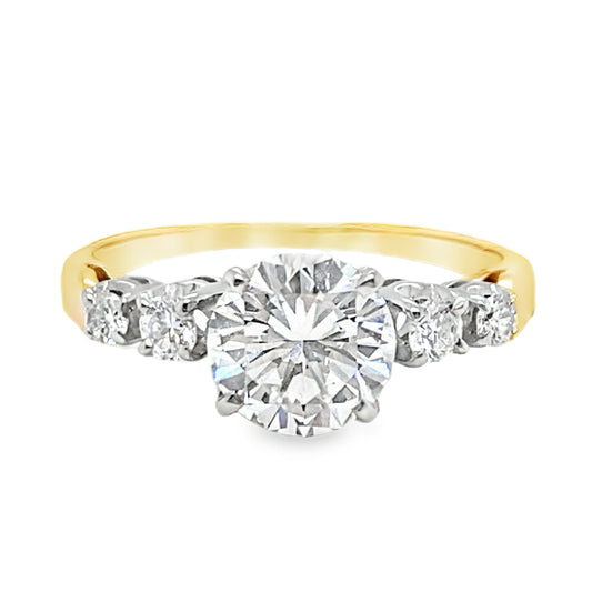 1.22TCW Two Tone Diamond Ring
